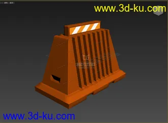 3D打印模型路障，护栏，写实，高精的图片