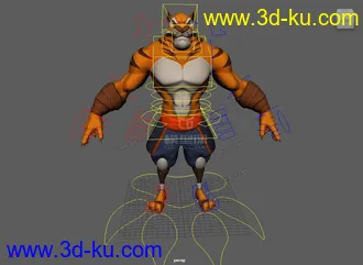 3D打印模型老虎动画人物的图片