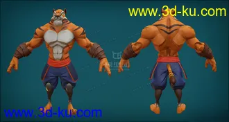 3D打印模型老虎动画人物的图片