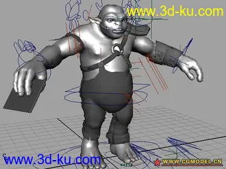 3D打印模型绑定很好的怪兽人的图片