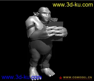 3D打印模型绑定很好的怪兽人的图片