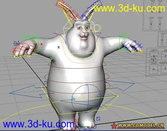 3D打印模型带绑定带贴图的大兔子的图片