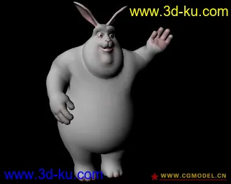 3D打印模型带绑定带贴图的大兔子的图片