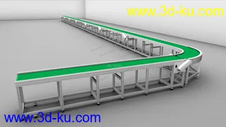 3D打印模型电子厂流水线工作台的图片