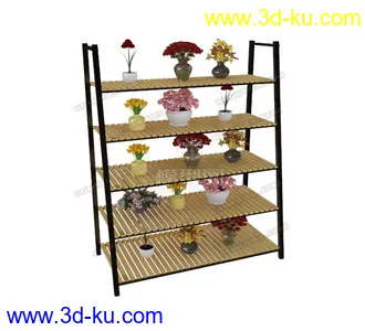 3D打印模型花架，鲜花展架的图片