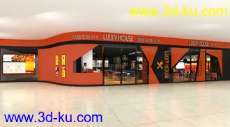 3D打印模型西餐厅，loft+现代的图片