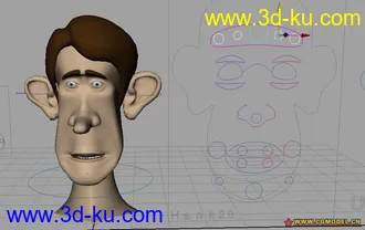 3D打印模型可调表情的人物头像的图片