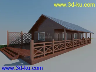 3D打印模型一个木屋的图片