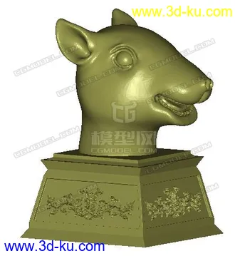 3D打印模型十二生肖兽首的图片
