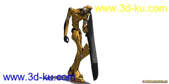 3D打印模型有盾的EVA 零号机的图片