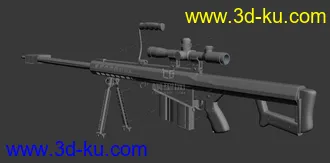 3D打印模型学做的第一把枪-巴雷特的图片