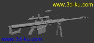 3D打印模型学做的第一把枪-巴雷特的图片