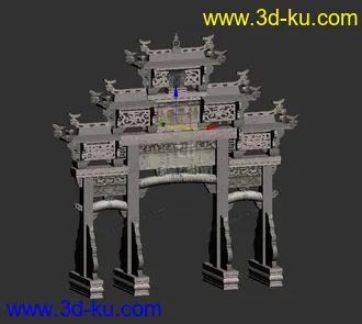 3D打印模型牌坊一个的图片