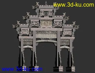 3D打印模型牌坊一个的图片