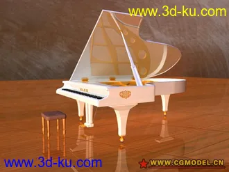 MAYA钢琴模型的图片