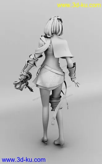 3D打印模型卡通女孩 喜欢拿去！的图片