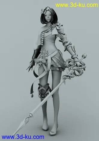 3D打印模型卡通女孩 喜欢拿去！的图片