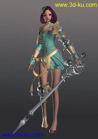 3D打印模型卡通女孩 喜欢拿去！的图片