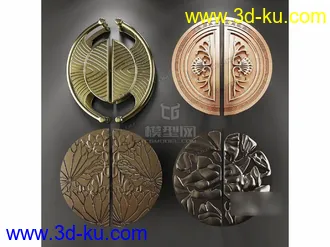 3D打印模型门把手五金配件的图片