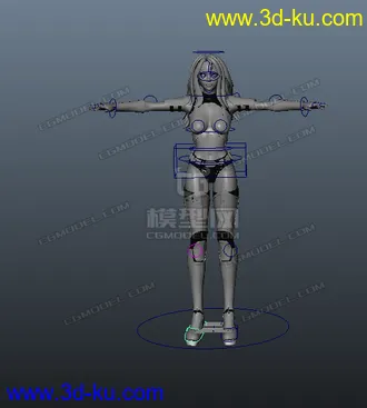 3D打印模型少女 绑定的图片