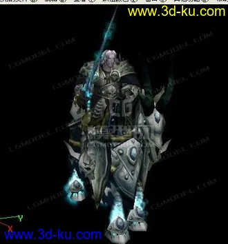 3D打印模型魔兽死亡骑士阿尔萨斯骑马版下载的图片