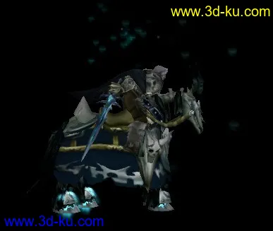 魔兽死亡骑士阿尔萨斯骑马版下载模型的图片3