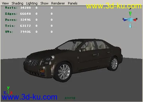 Maya_高精名车模型 [Cadillac_CTS]的图片2