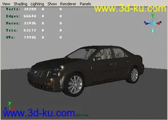 Maya_高精名车模型 [Cadillac_CTS]的图片