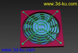 3D打印模型散热器  风扇的图片