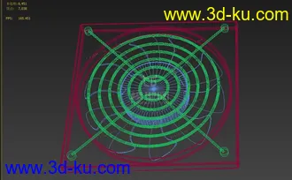 3D打印模型散热器  风扇的图片