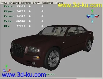 Maya_高精名车模型 [Chrysler_300]的图片