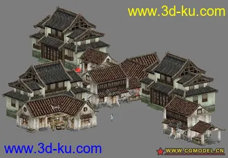 3D打印模型低模民居的图片