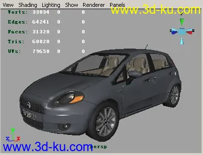 Maya_高精名车模型 [Fiat_Punto]的图片1