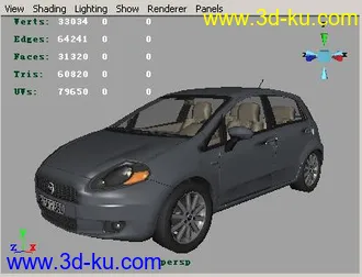 Maya_高精名车模型 [Fiat_Punto]的图片
