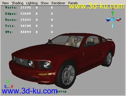 Maya_高精名车模型 [Ford_Mustang]的图片1