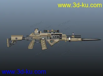 3D打印模型现代主义枪械的图片