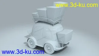 3D打印模型卡通小汽车的图片