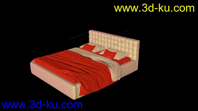 有个温馨的床，晚上会有很多好梦模型的图片1