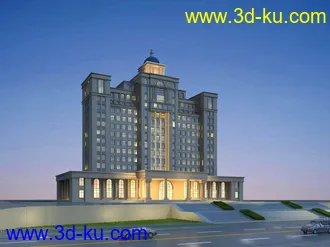 3D打印模型max办公夜景！的图片