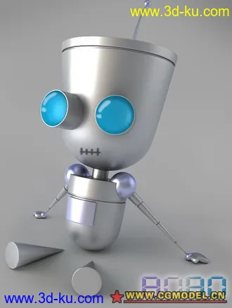 3D打印模型小机器人渲染设置好的的图片