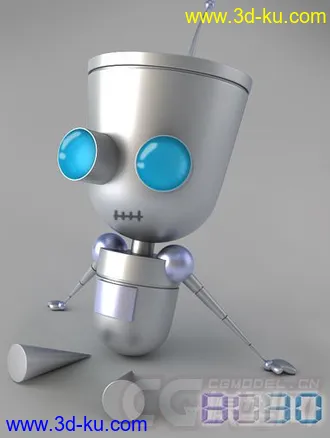 3D打印模型可爱机器人vr的渲染已设置好的图片