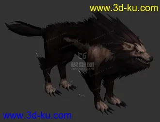3D打印模型怪物狼有绑定有动画的图片