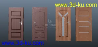3D打印模型超低模写实大门四款任选的图片