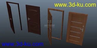 3D打印模型超低模写实大门四款任选的图片