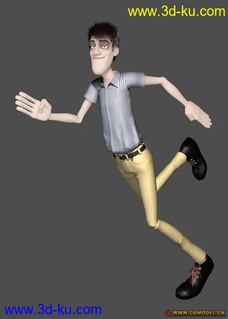 原创卡通角色模型带贴图与骨骼的图片