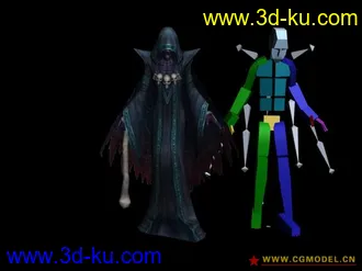 3D打印模型巫师+++骨骼+++全套动作~++++贴图的图片