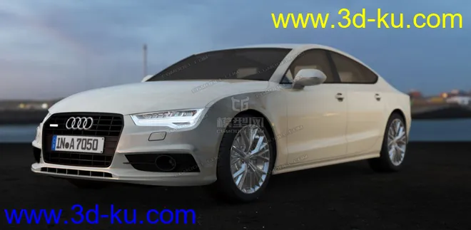 奥迪 audi a7  c4d模型的图片1