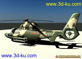 3D打印模型没事做着玩的 现役陆航 直-9低模的图片