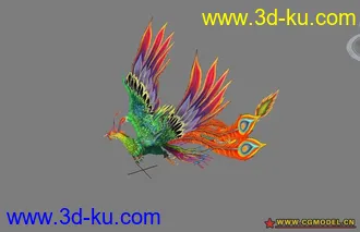 3D打印模型超好看的凤凰，带骨骼的图片