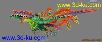 3D打印模型超好看的凤凰，带骨骼的图片